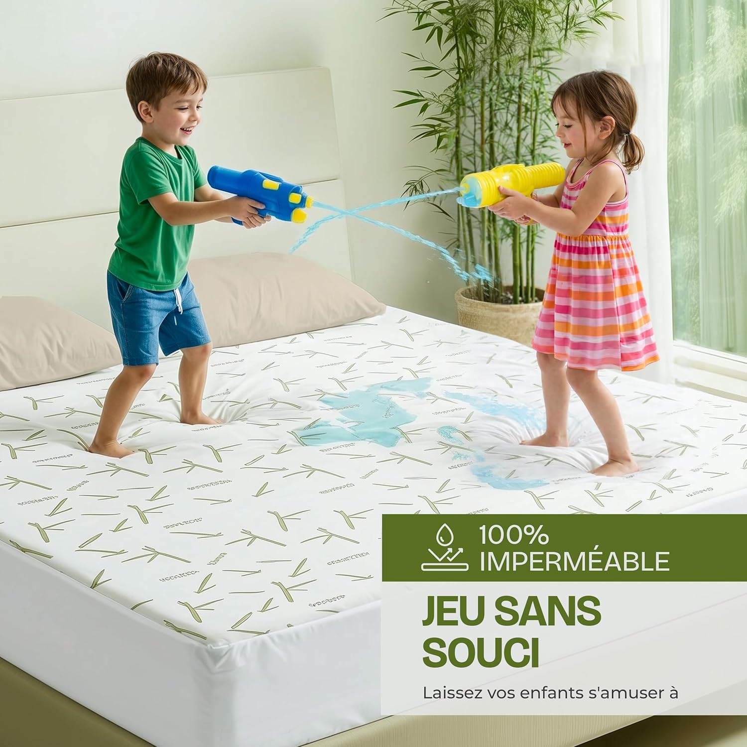 Utopia Bedding - protège-matelas 140x200x30 cm - imperméable, respirant, Oeko-Tex