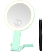 B Beauty Planet Miroir grossissant avec lumière, Double Face, Miroir de Maquillage de Voyage 30x/...