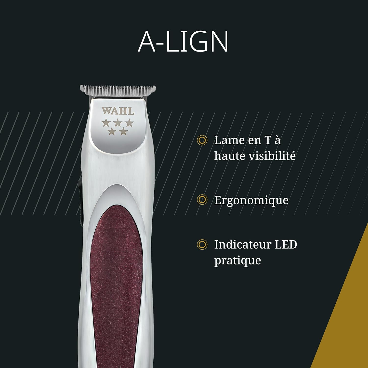Wahl - A-LIGN - tondeuse visage/barbe, zones précises, compacte