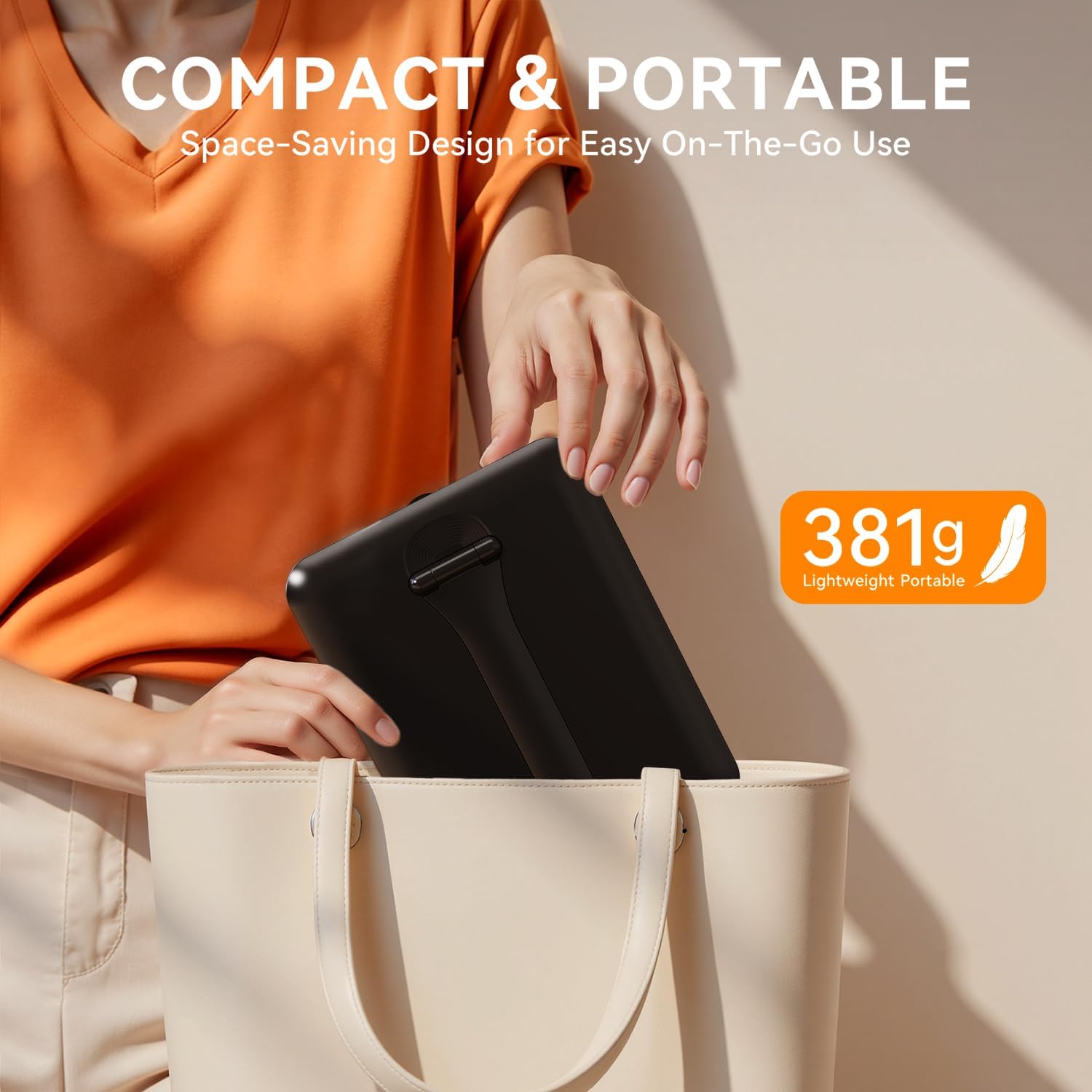 Auxmir - Miroir Maquillage LED, 72 LEDs, rechargeable USB, 3 lumières, écran tactile