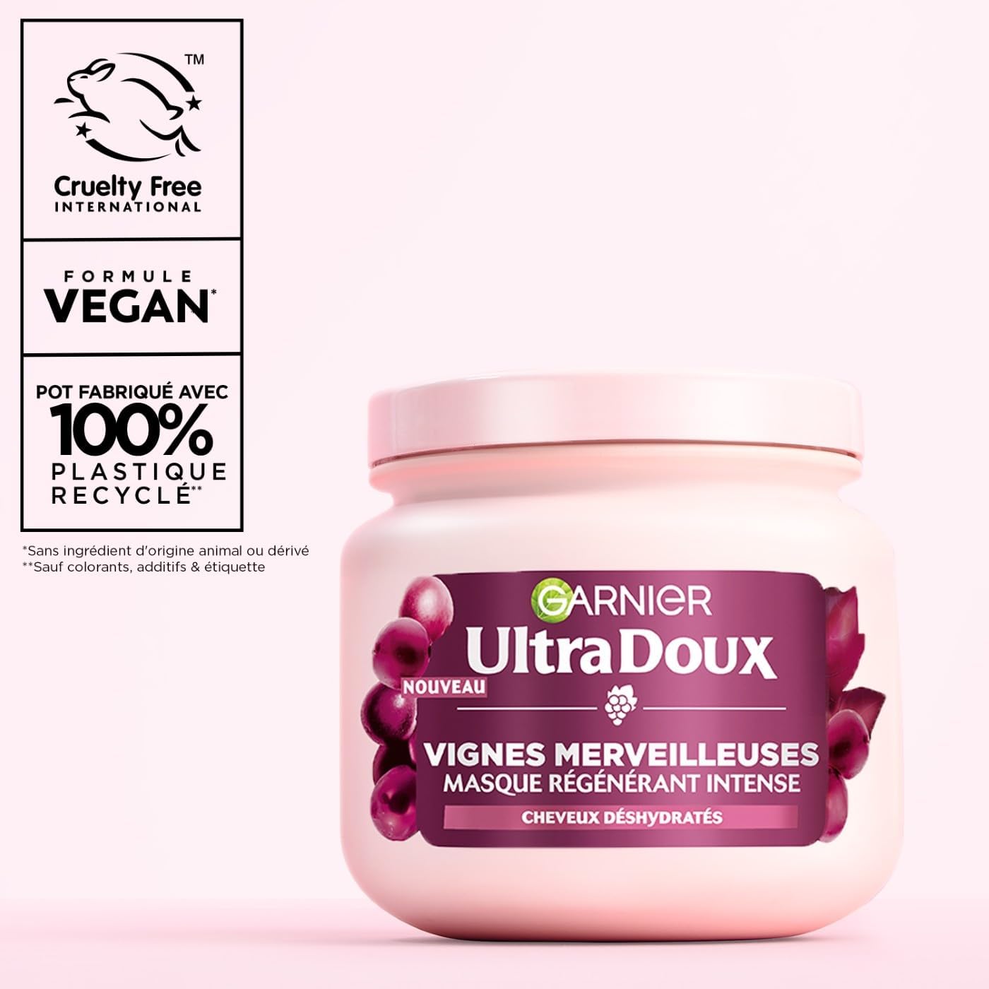 Garnier - Ultra Doux Vignes Merveilleuses - 340 ml - masque hydratant cheveux, huile de pépin de raisin