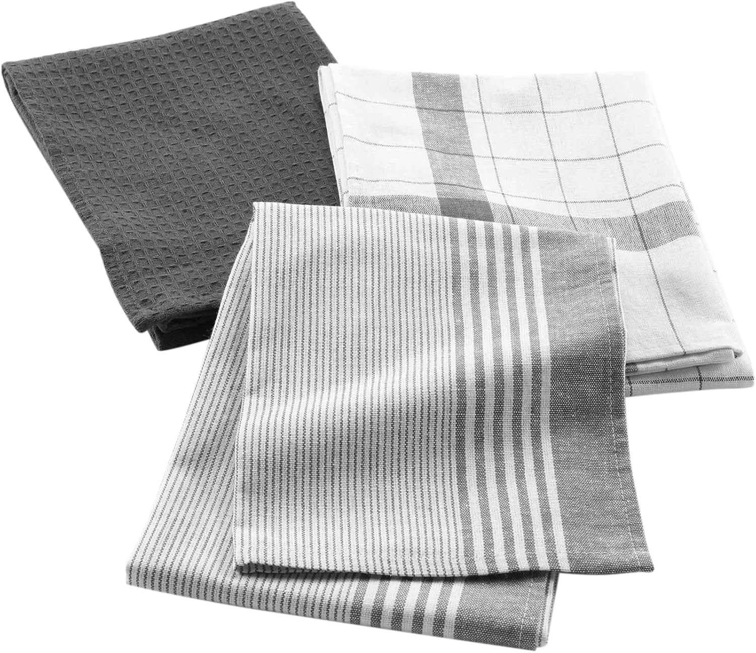 Douceur d'Intérieur - Vibrato Anthracite - 50x70 cm - torchons coton nid d’abeille