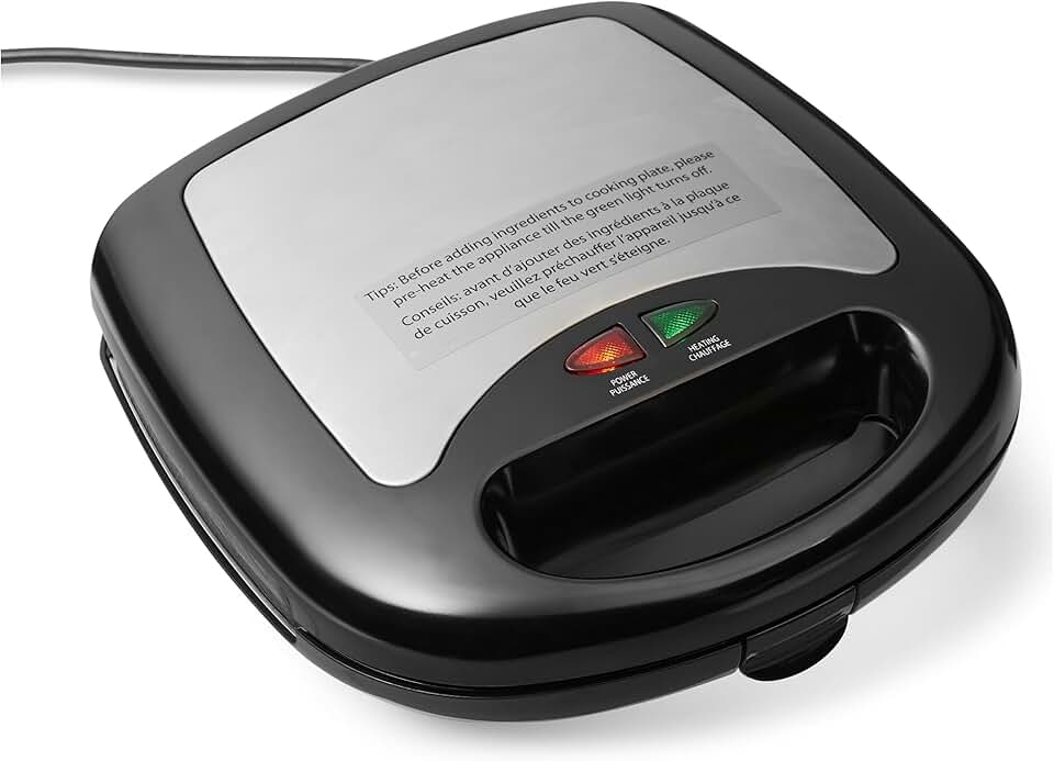 maaxi-dealz Basics - Appareil 3 en 1 - plaques amovibles - 700W, noir