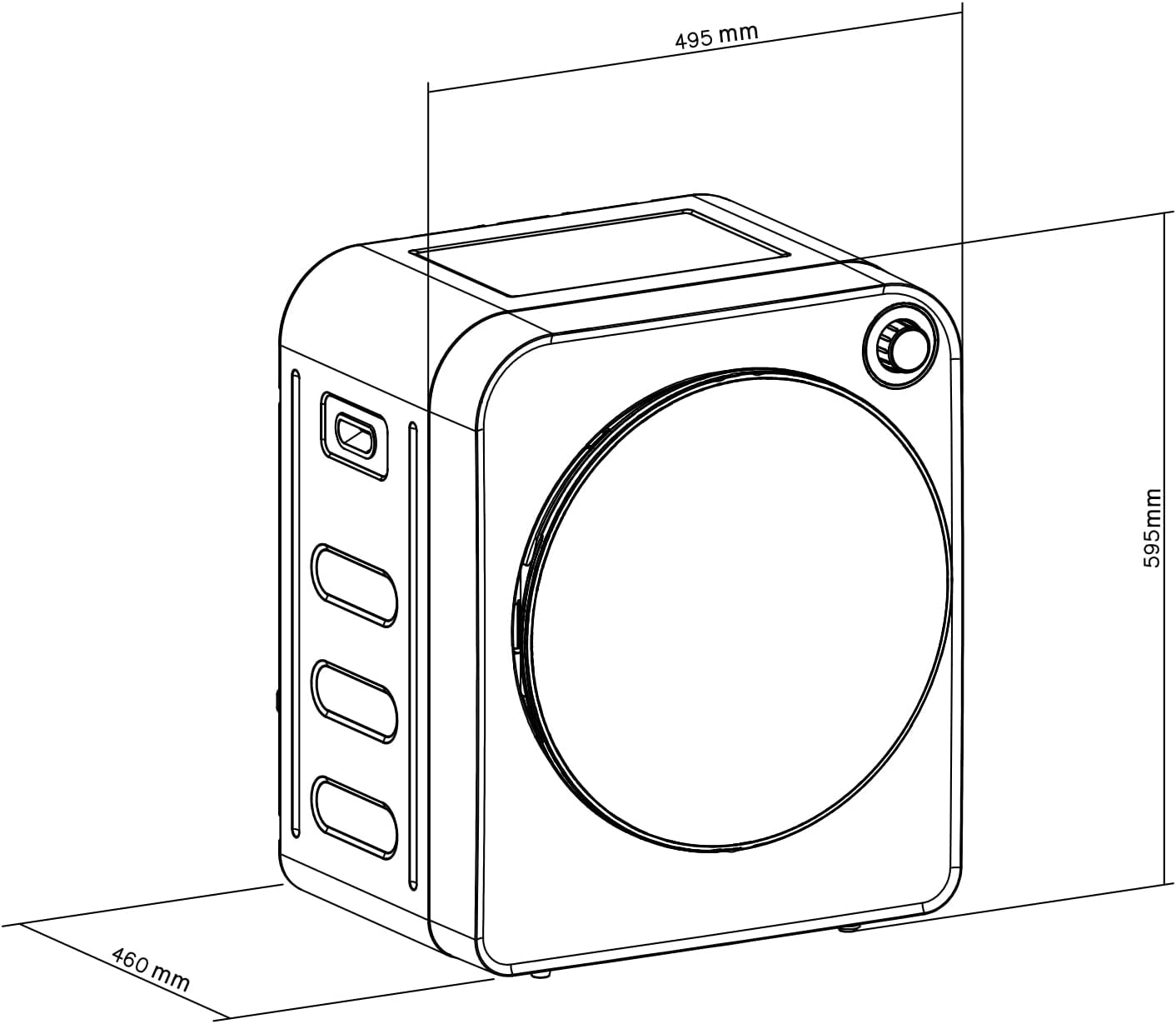 GreenBlue - sèche-linge électrique 3kg - compact, séchage rapide, GB410