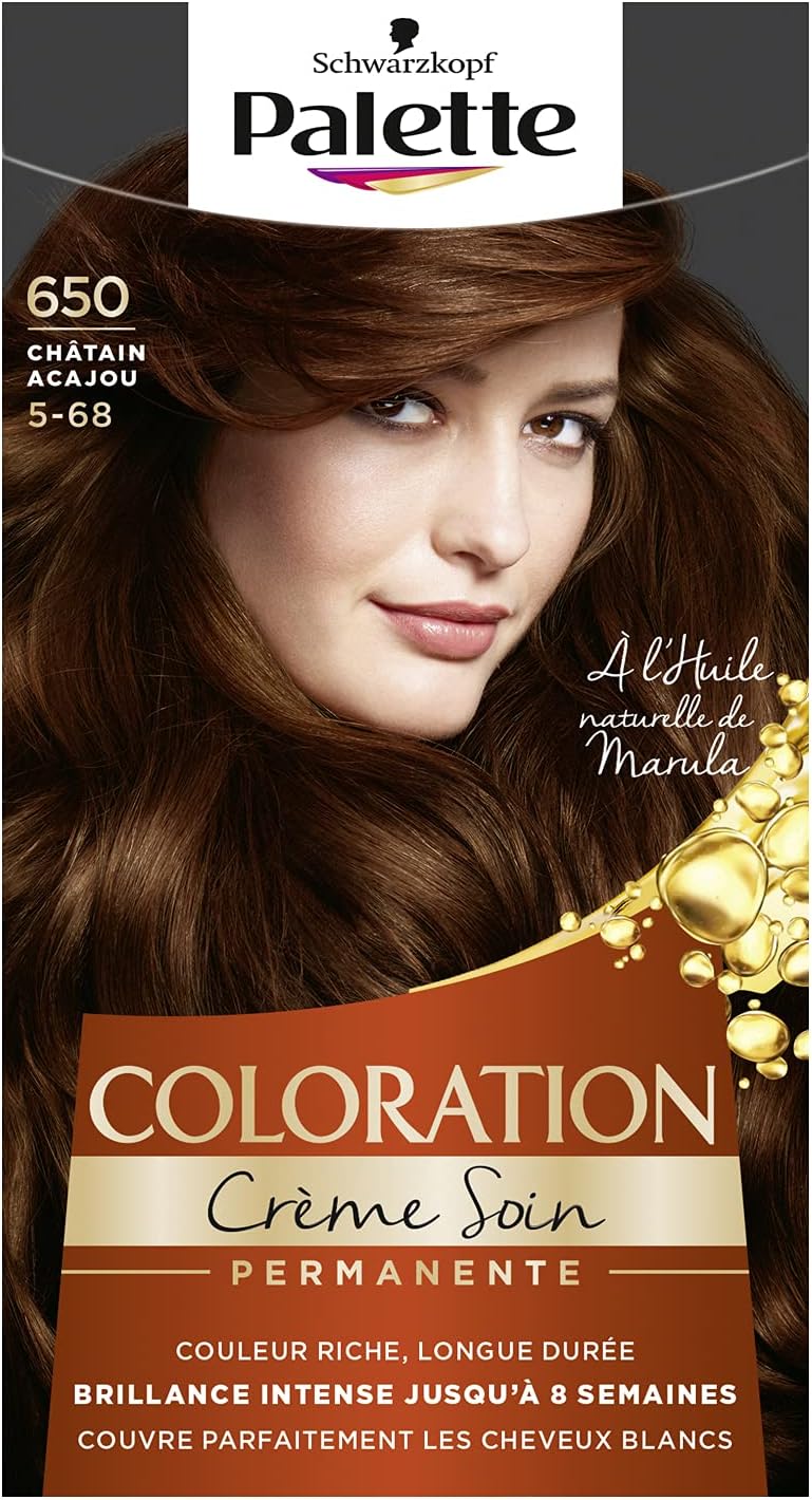 Schwarzkopf - Palette coloration permanente - crème soin, 100% couvrance cheveux blancs, tenue 8 semaines - 650