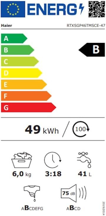 Haier - lave-linge top série 6kg 1400tr/min B, 86x41x60cm - RTXSGP46TMSCE-47