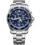 Victorinox Maverick Montre chronographe analogique à quartz pour homme, étanche à 100 m, diamètre...
