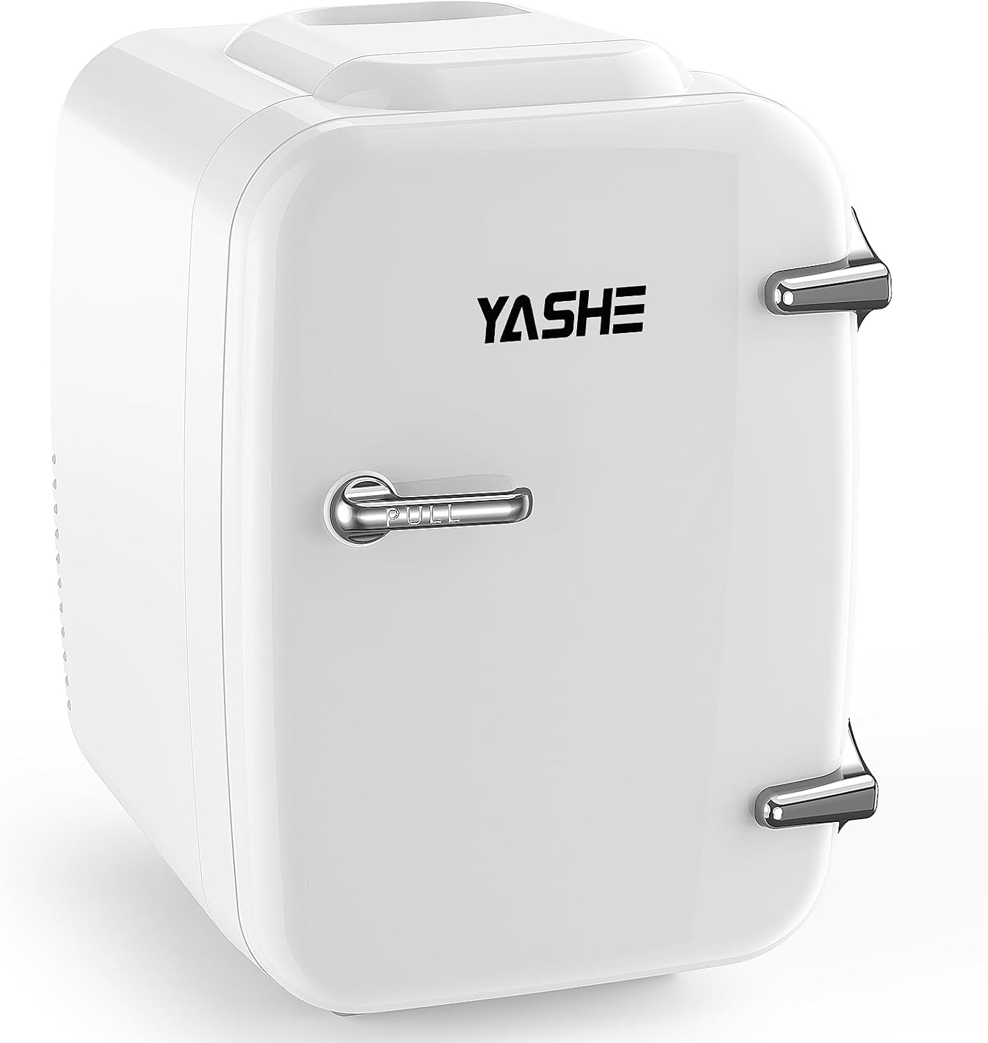 YASHE - Mini Frigo 4L - compact, 6 canettes, CA/CC, blanc