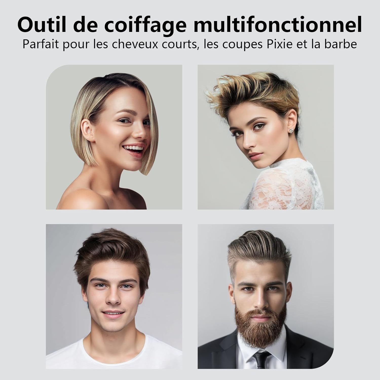 DSHOW - Mini lisseur cheveux courts - compact - double voltage, chauffe rapide, arrêt auto