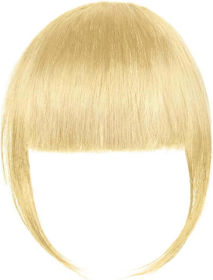 LOPHE - Frange à clip tressée - cheveux humains - Or - Air Bangs