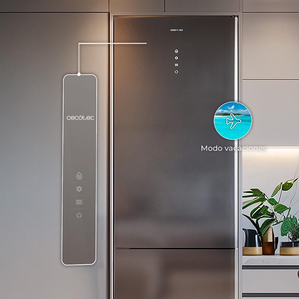 Cecotec - Bolero CoolMarket Combi Série 356 - 256L - No Frost, Économie d'énergie, Multi Airflow, mode Vacances, Glass G