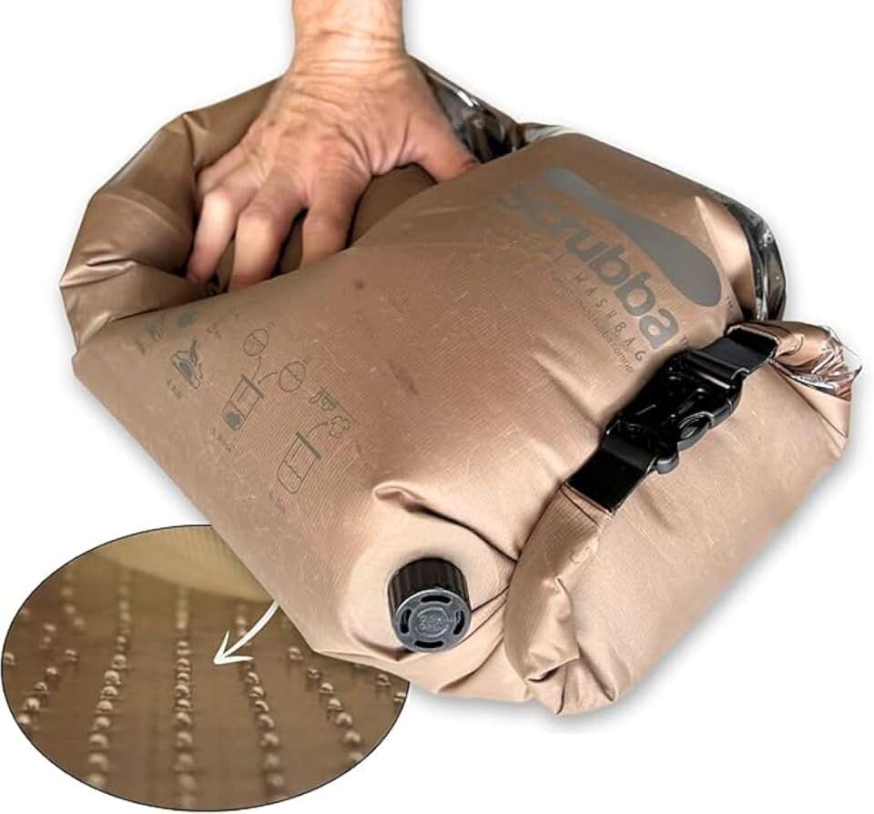 Scrubba - Sac Lave-Linge Portatif 2.0 - compact étanche voyage essorage