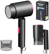 Vues techniques du produit montrant différents angles d'un appareil électronique cylindrique noir avec bouton décoratif rose et matériel de montage.