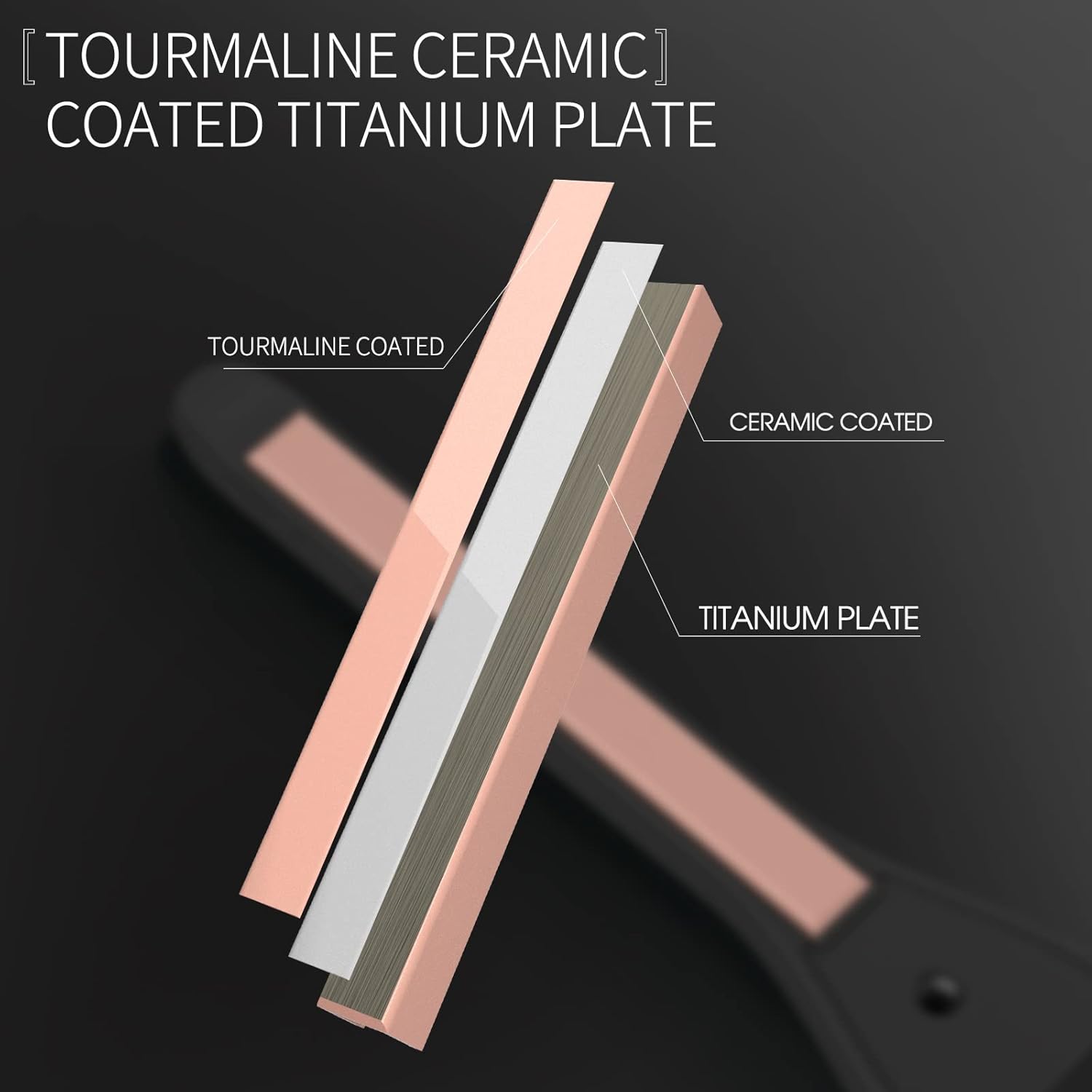 K&K - Mini Lisseur Cheveux Court - 2 en 1, titane, 50-230°C, arrêt auto