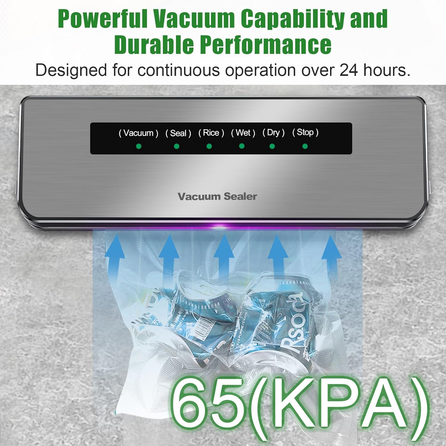 Machine Sous Vide Alimentaire - 6 en 1, pro, 20 sacs, tube, secs/humides