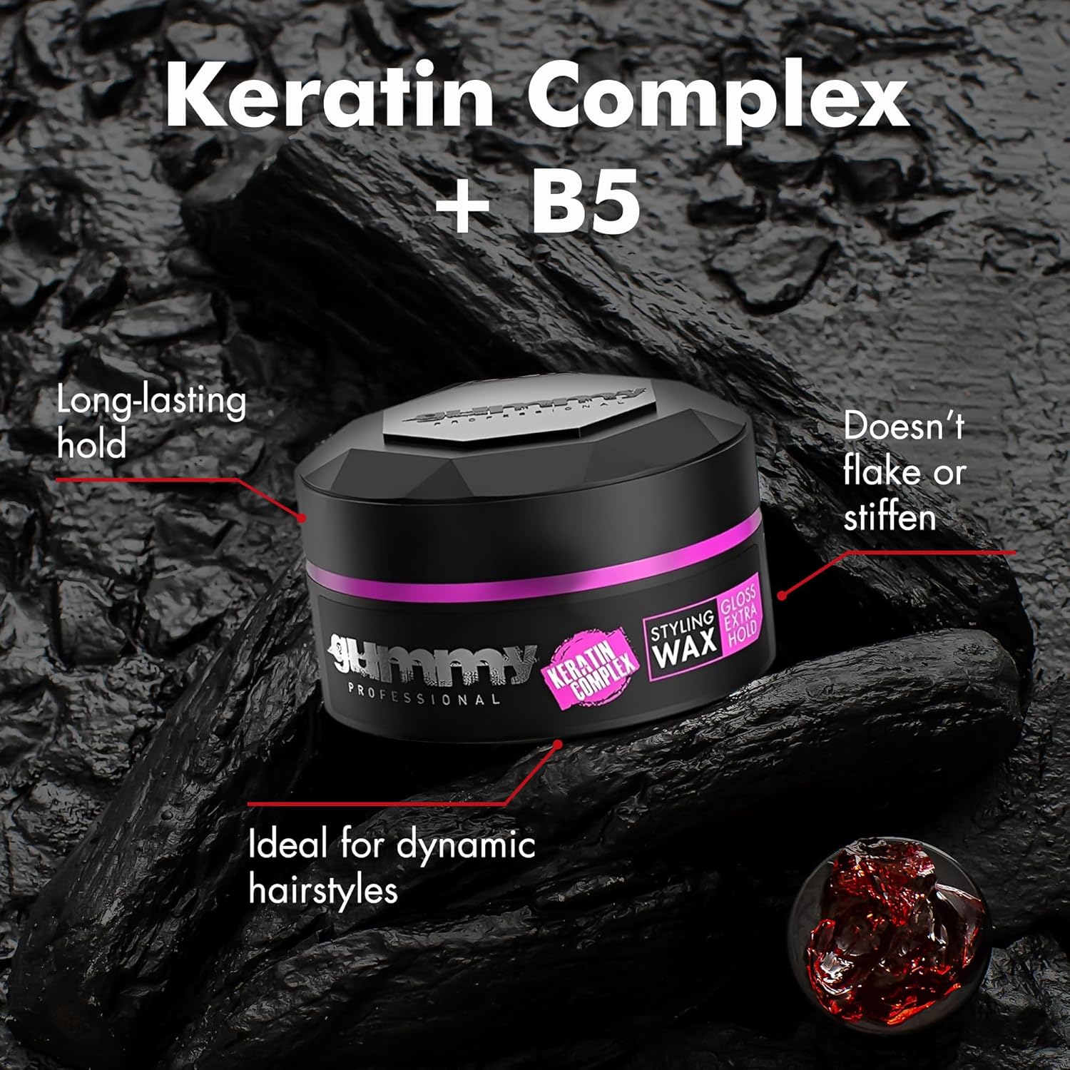 Fonex - Gummy Extra Gloss - 150ml - cire effet mouillé, fixation forte