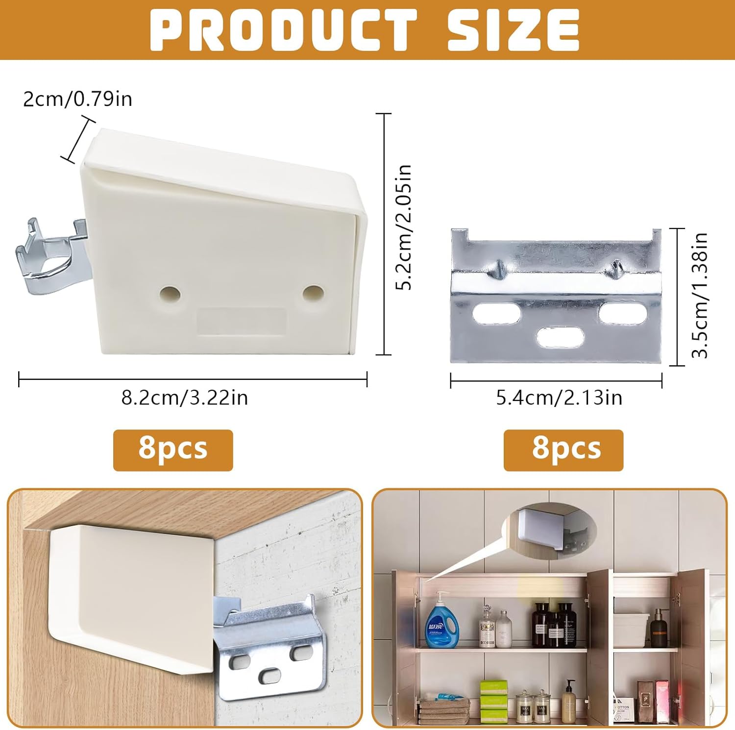 YOUNGSAY - série 8 pièces - réglables, charge 150kg, blanc, rail support