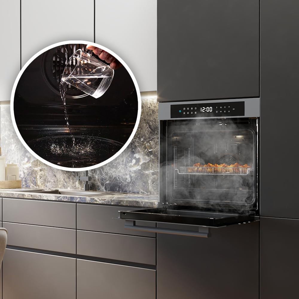 Cecotec - Four encastrable 60cm, 81L, pyrolyse, airfryer, P506000