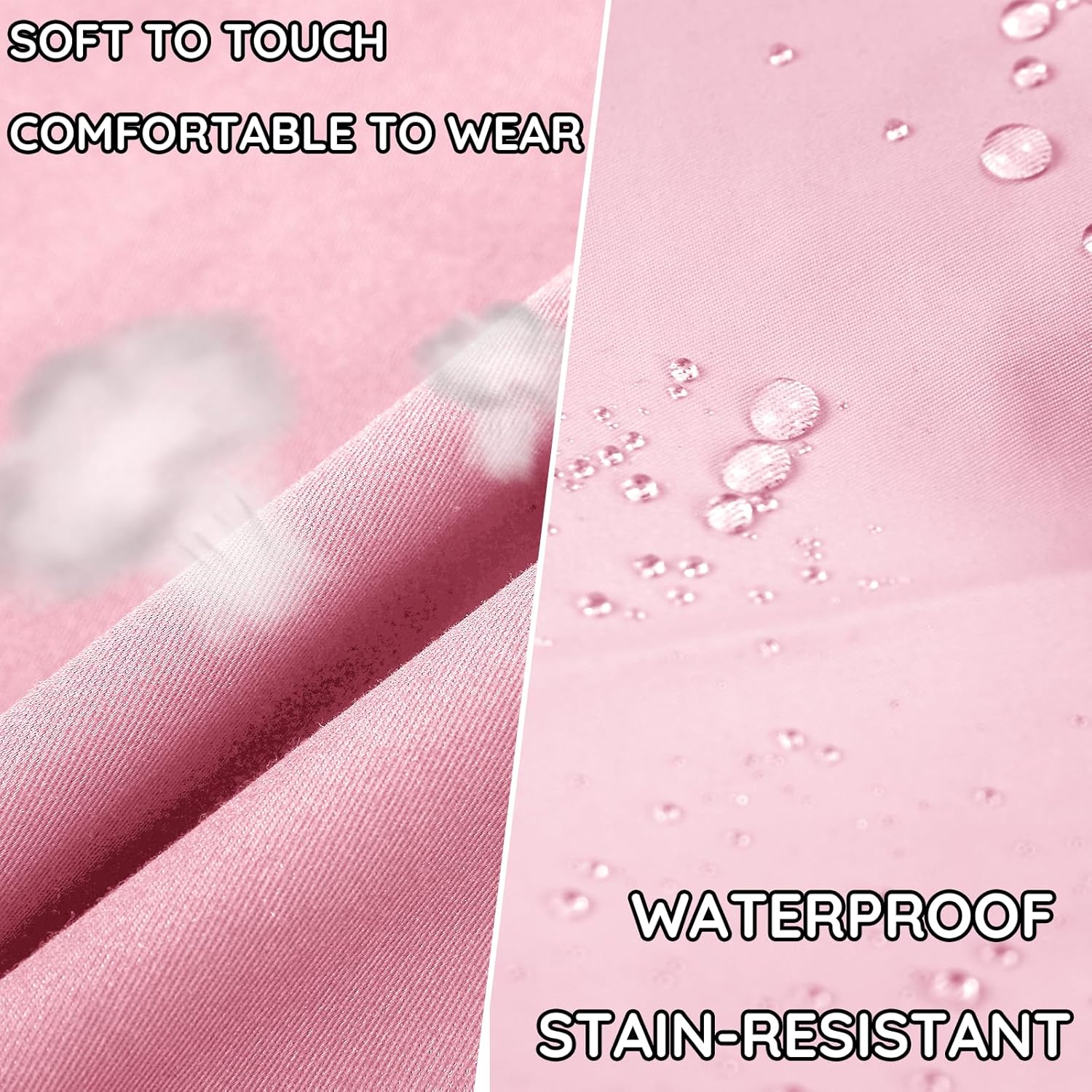 atopo - Tablier chef 4 pack - réglable, étanche, 2 poches - rose