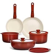 GiPP Lot de 11 poêles et casseroles avec revêtement céramique antiadhésif - Jeux de...