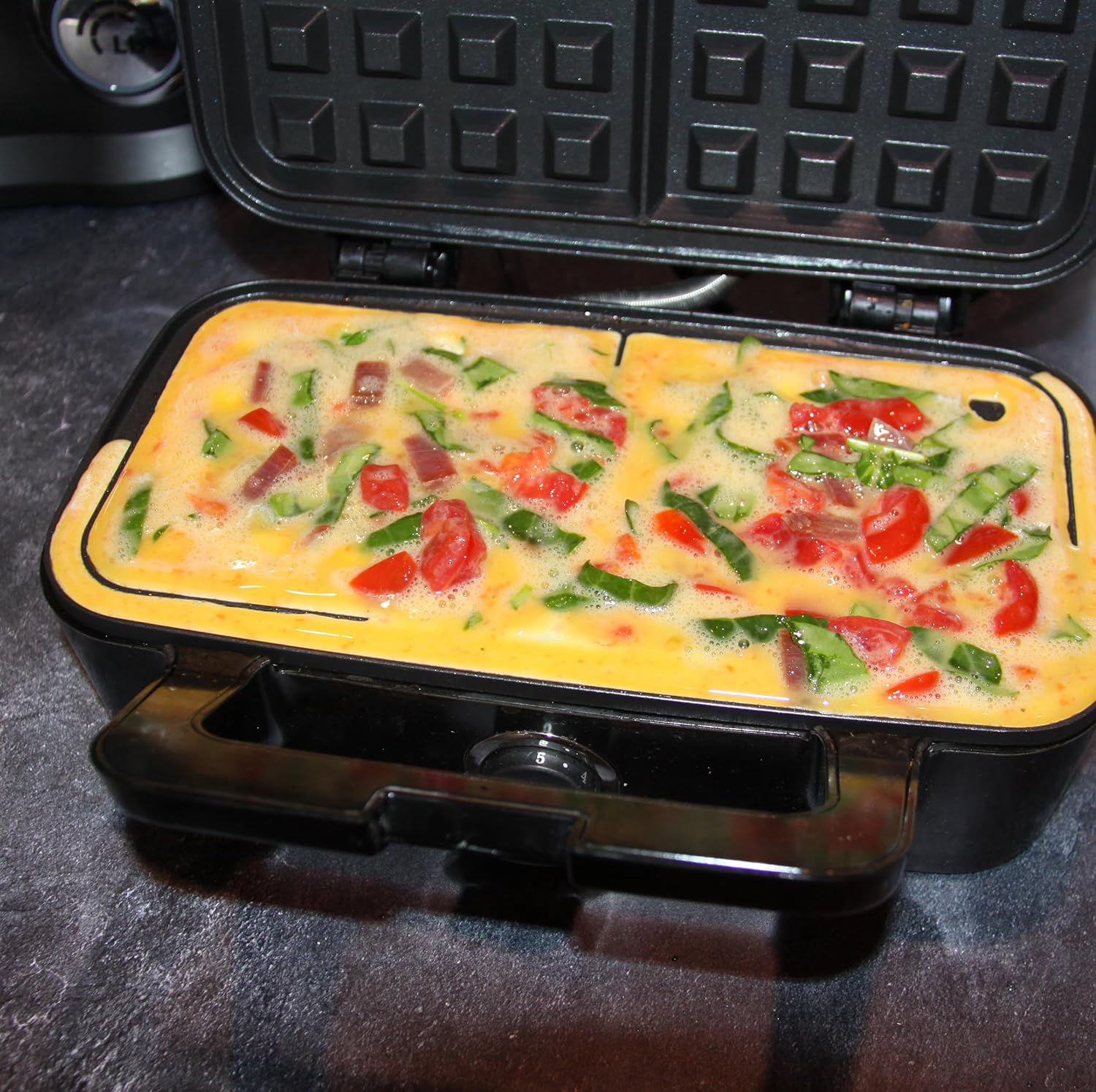 Little Balance - gaufrier/grill 2en1 inox, 1200W, plaques amovibles, 8368