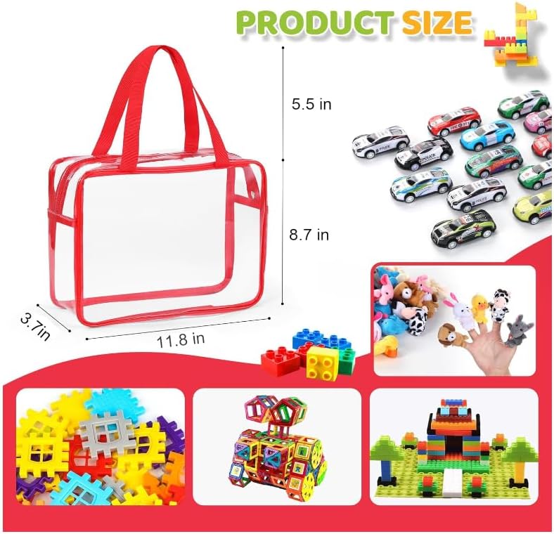 Sacs de rangement jouets - set 6 pièces - multicolore - compatibles Lego, organiseurs voyage enfants