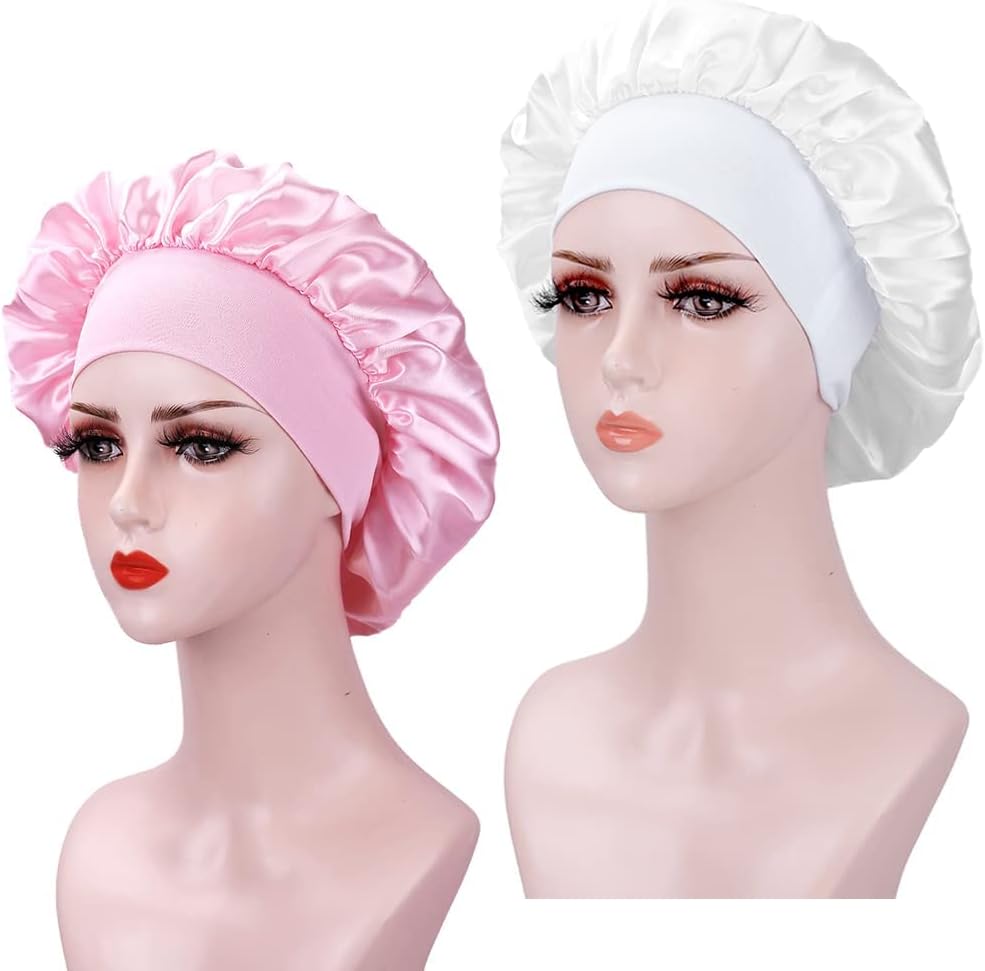 Bonnet satin femme - lot de 2 - taille unique - soie, protection nuit