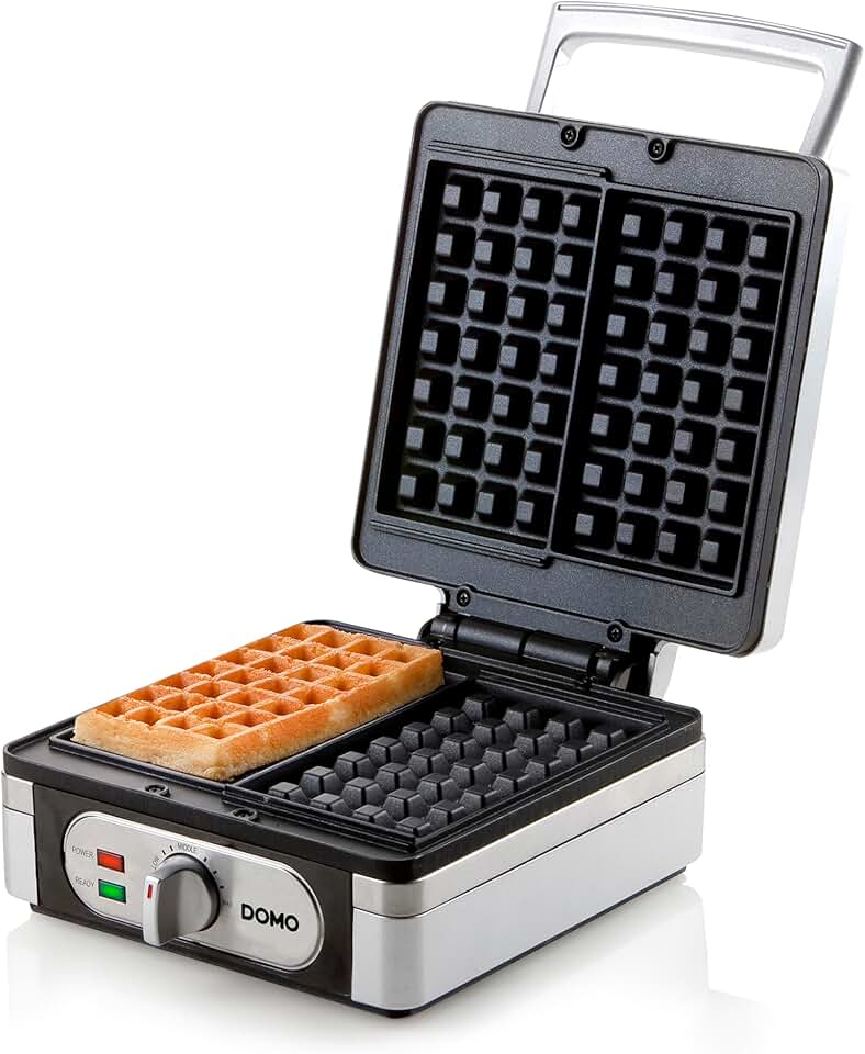 DOMO - gaufrier inox, 4x7 gaufres rectangulaires, 1400W, DO9047W