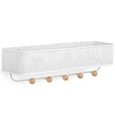 Umbra Estique Porte-Clés avec Corbeille à Courrier Organisateur Mural Multifonctionnel avec 5 Crochets