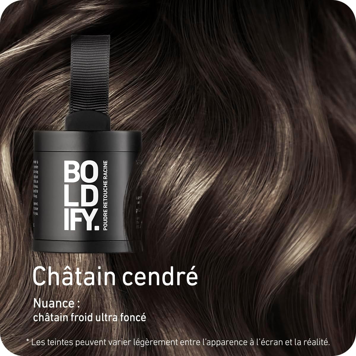 BOLDIFY - poudre racines brun cendré 10g - couvre cheveux gris