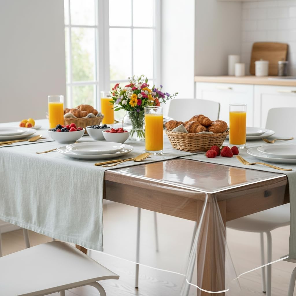 VITA PERFETTA - Nappe transparente fine - 140x240 cm - PVC protection