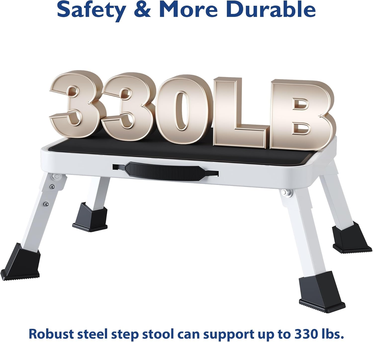 BONTEC - marchepied pliable métal - compact - 150kg - marches antidérapantes