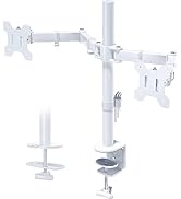 BONTEC Support double moniteur pour écrans de 13 à 27 pouces, support ergonomique double moniteur pour bureau...