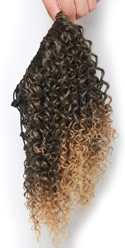 Extension de queue de cheval - bouclée afro courtes 12 pouces, 1B/27#