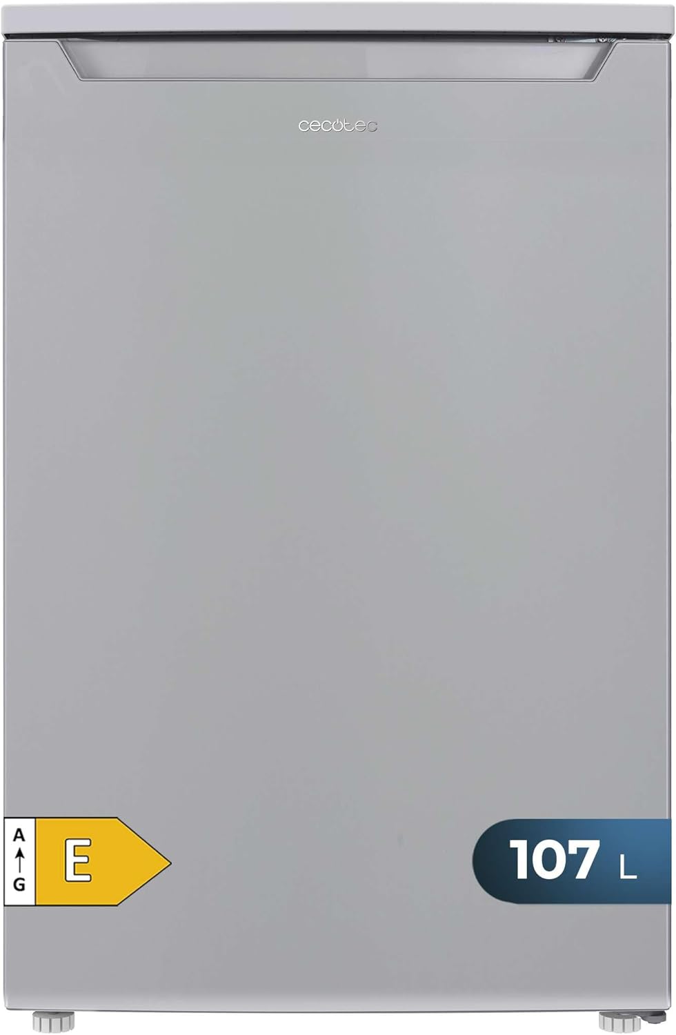 Cecotec - Bolero CoolMarket TT 107 Inox - 107L - porte réversible, congélateur, faible bruit, classe E