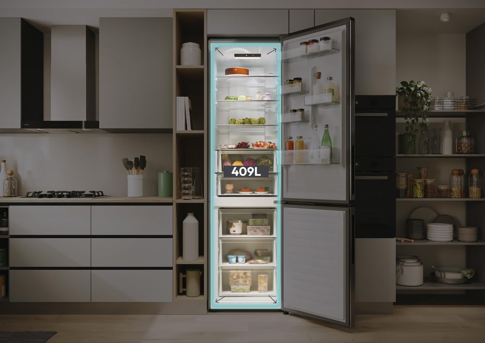 Candy - Combiné réfrigérateur Circle+ inox 205x59,5x66,7cm No Frost - CNCQ2T620EX