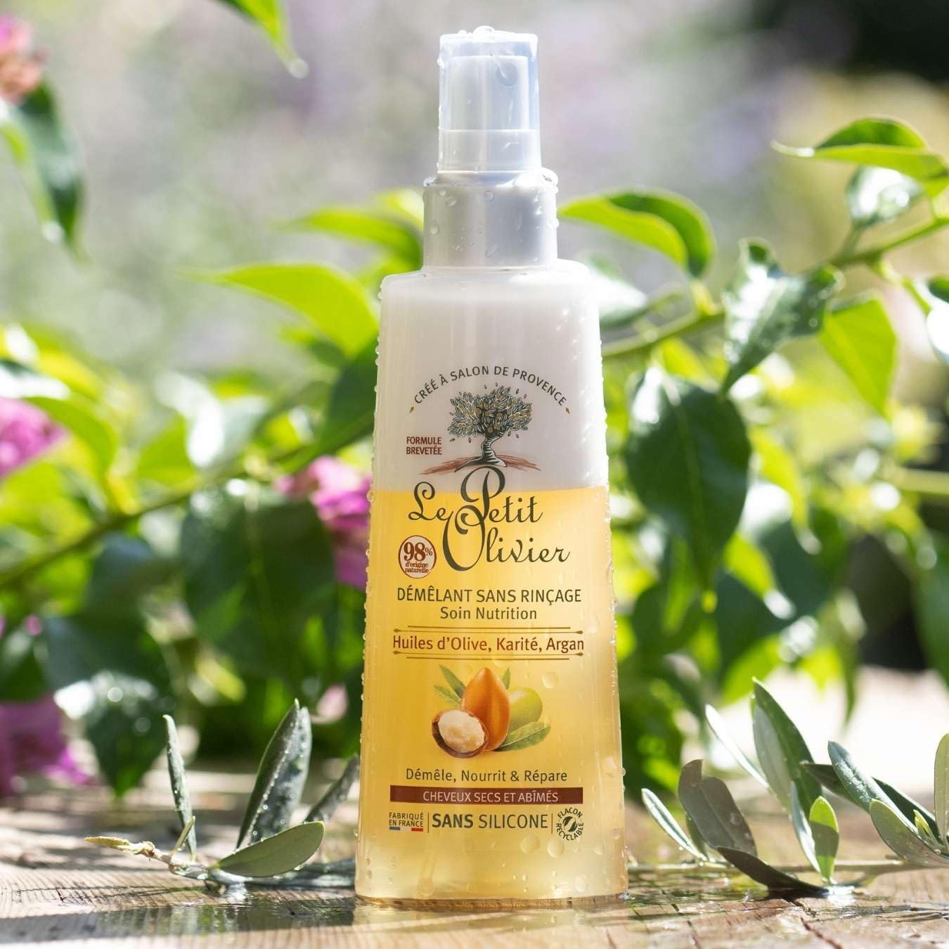 Le Petit Olivier - Spray démêlant nutrition 150ml - huiles naturelles, sans silicone, cheveux secs