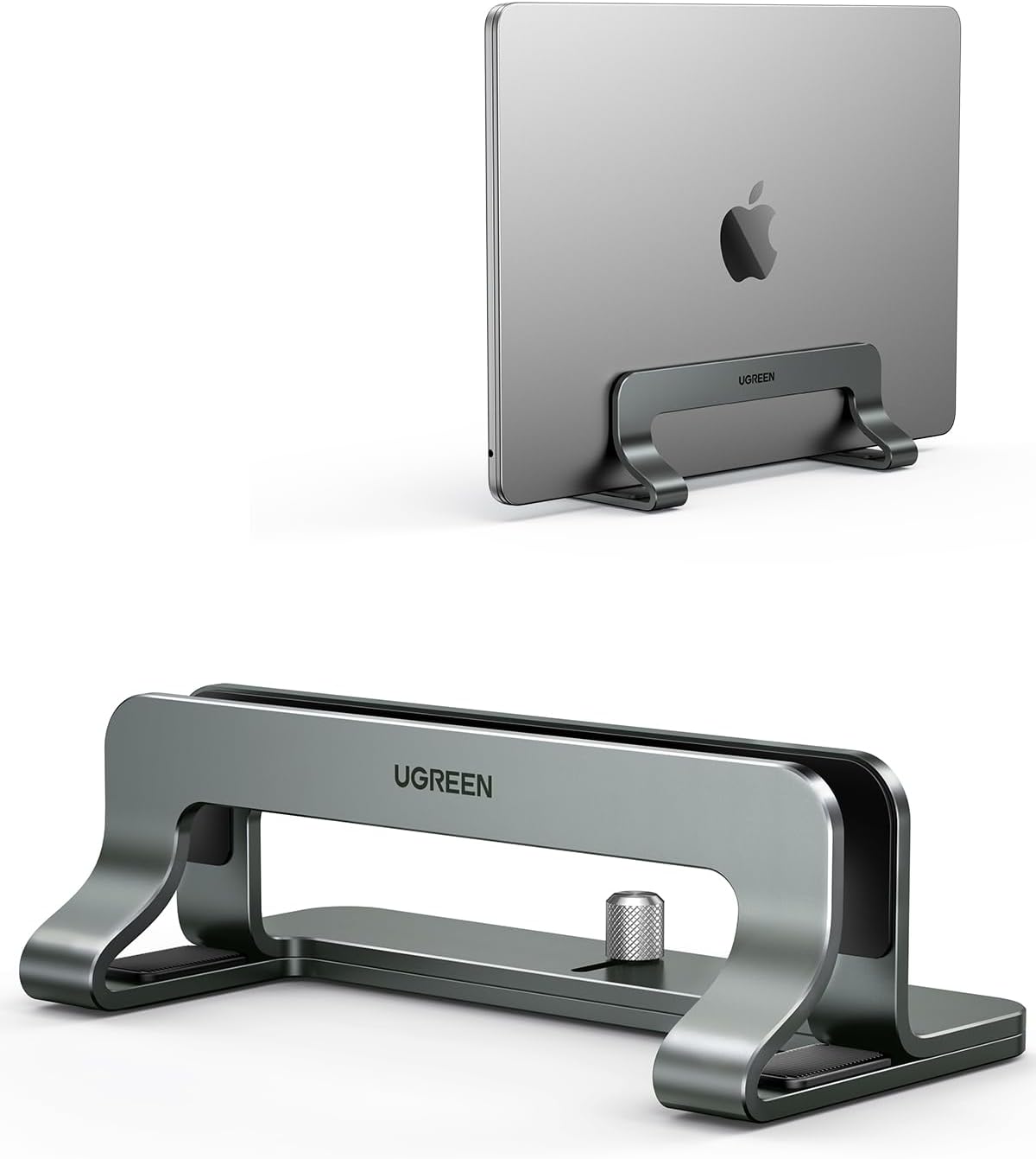 UGREEN - Support Ordinateur Vertical Aluminium - réglable, compatible MacBook, PC, iPad