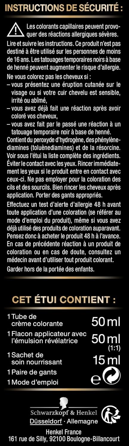 Palette - Intensive Coloration Permanente Cheveux, 8 sem, Blond Foncé 500