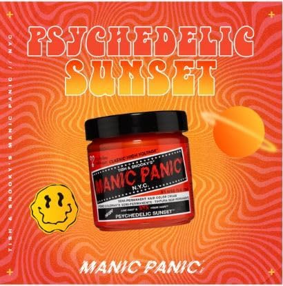 Manic Panic - Psychedelic Sunset Classic Creme - 3 x 118ml - vegan, coloration orange semi-permanente, cruelty free