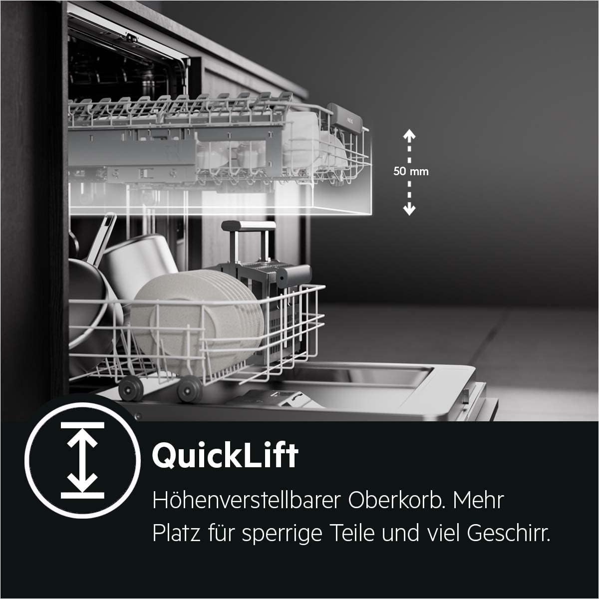 AEG - lave-vaisselle série 7000, 60 cm, silencieux, classe C, tiroir à couverts