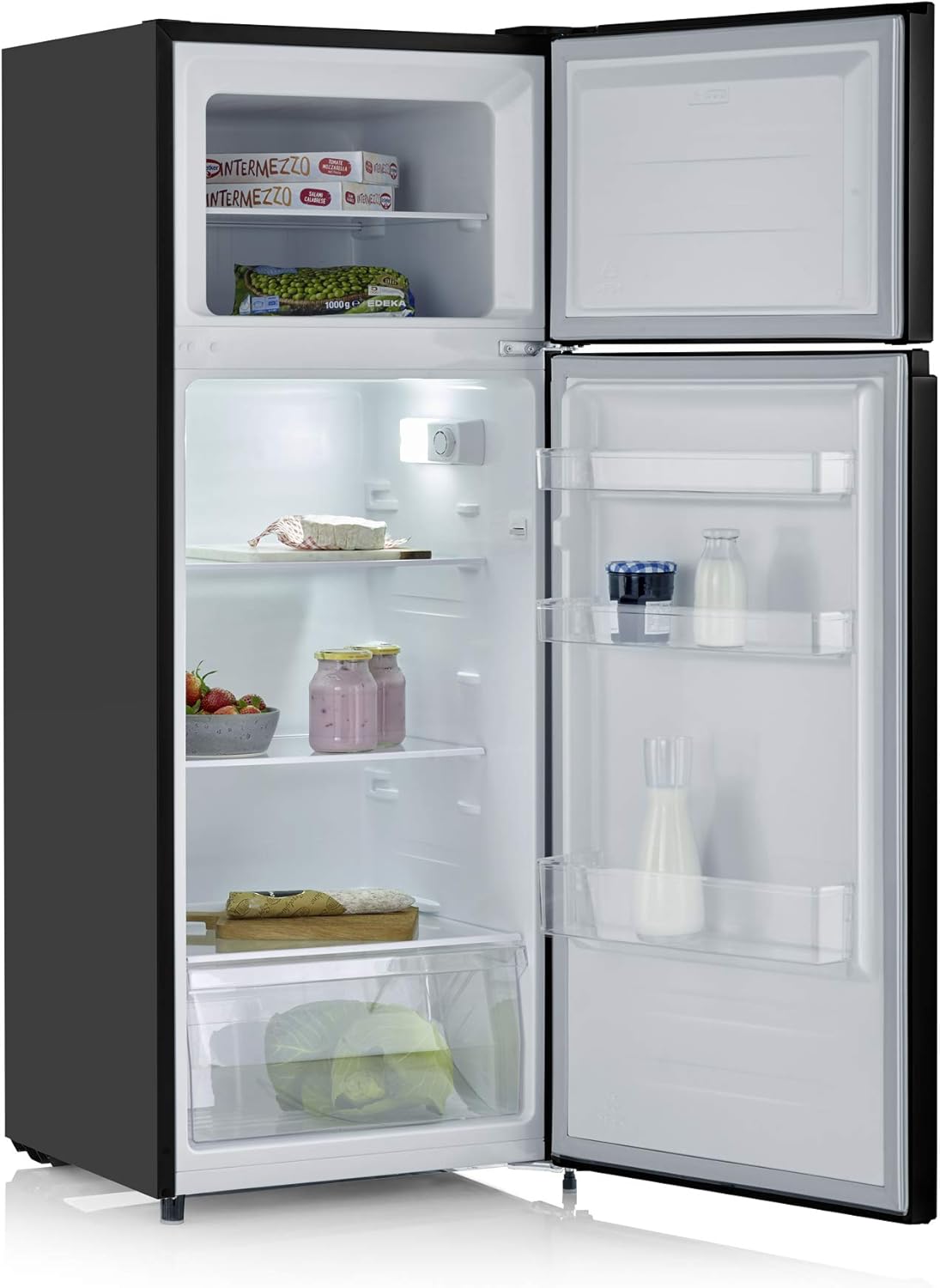 Severin - réfrigérateur-congélateur série DT - 206L, noir, autoportant, classe E - DT8762