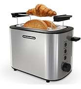 KitchenBoss Grille Pain 2 Tranches：Grille-Pain 2 Fentes, 6 Niveaux de Brunissage, Toaster Acier I...