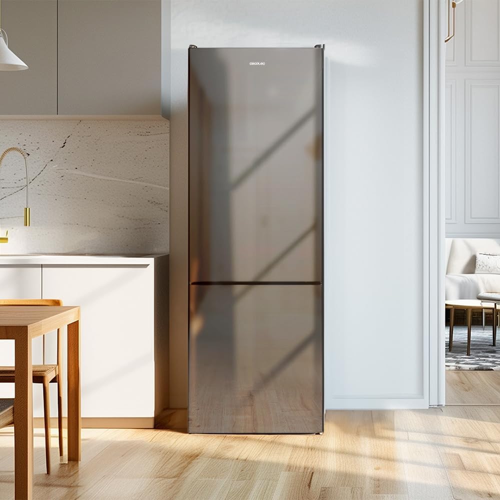 Cecotec - Bolero CoolMarket Combi 250 - 250L - Total No Frost, verre gris, Multi Air Flow, classe E