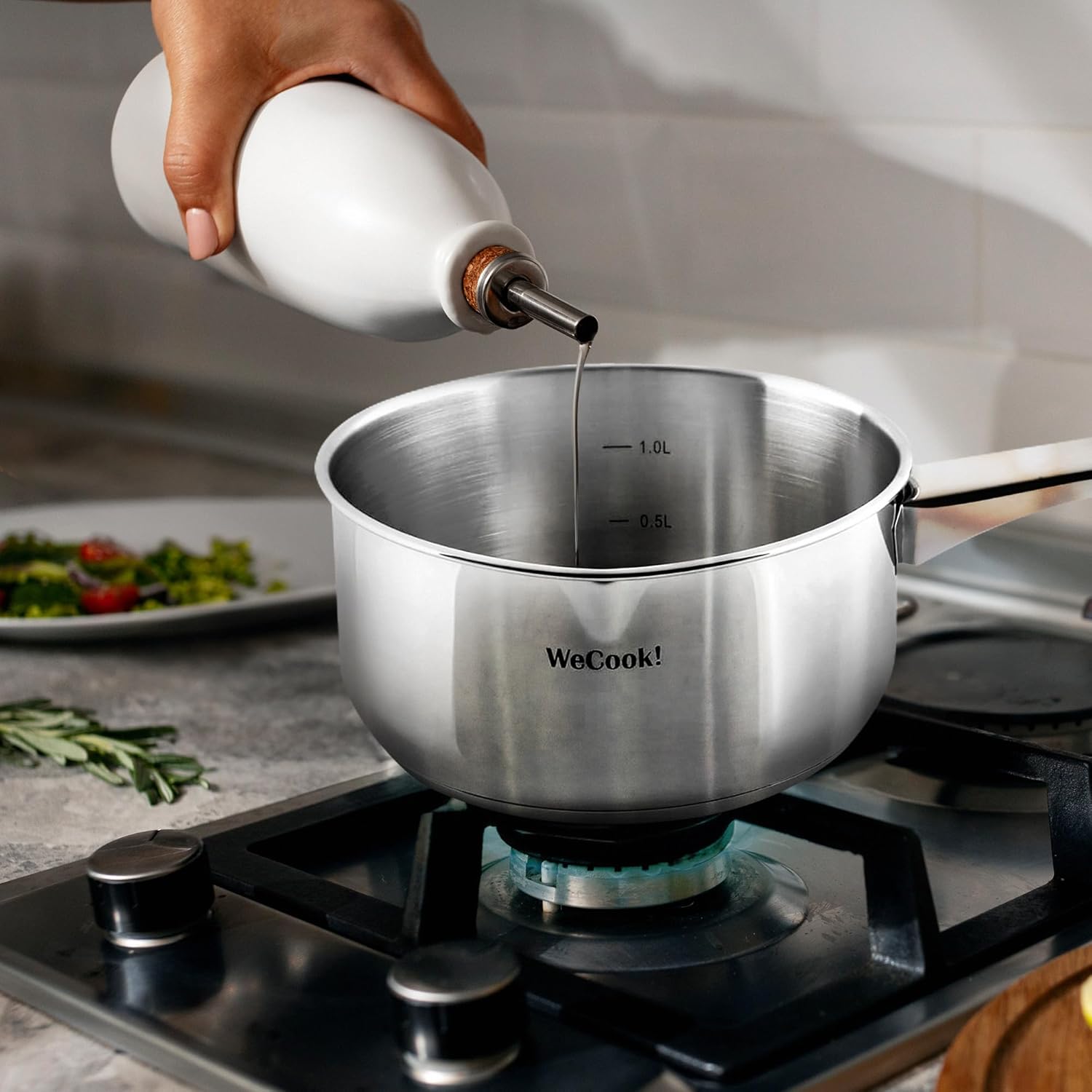 Wecook - casserole inox 18/10, 20 cm, 2,7L, bec verseur, induction