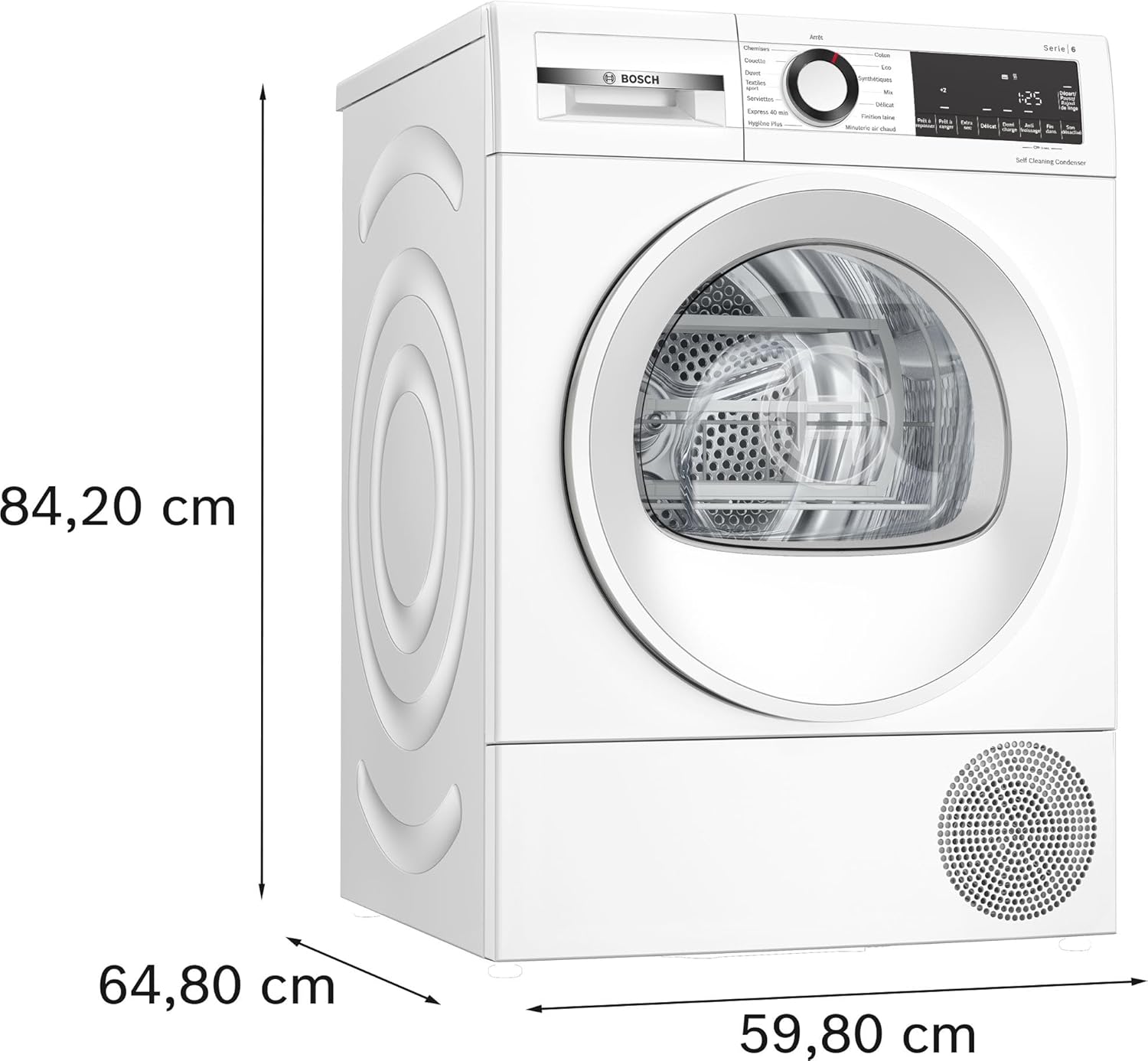 Bosch Série 6 sèche-linge pompe à chaleur 9 kg blanc WQG13500FR