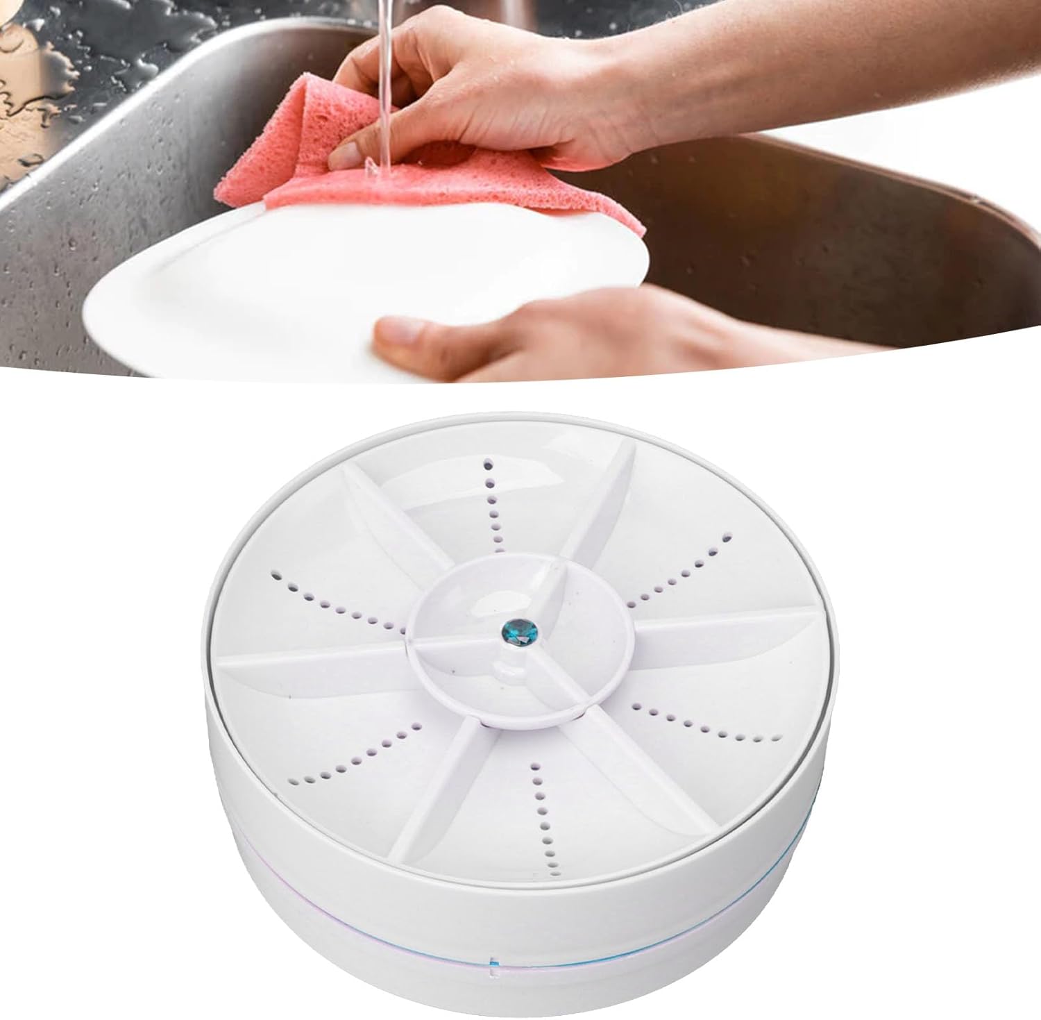 Mini lave-vaisselle portable - ABS - 18W - sans fil, haute vitesse, temporisé