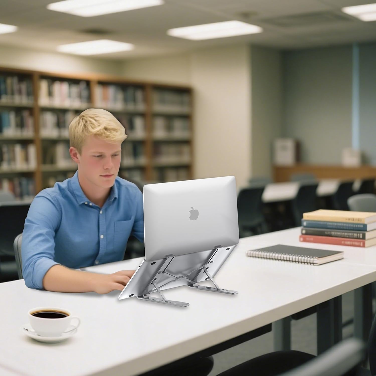 AiTodos - Support PC portable - aluminium léger, 6 réglages, ventilation, pliable - AiTodos®