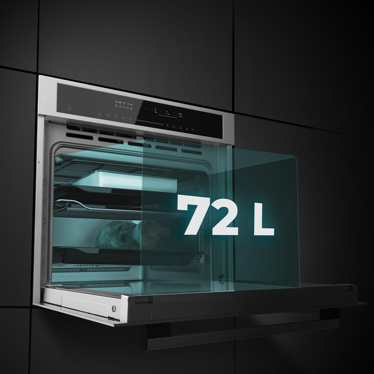 Cecotec - four encastrable 60cm, 72L, 2900W, 12 fonctions, SM406000