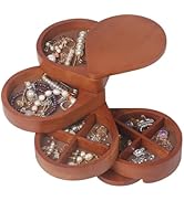 JSVER Boîte à Bijoux Coffre à Bijoux Bois,Organisateur de Bijoux Moderne Bijoux Boîte de Rangemen...